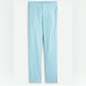J CREW Pants Size 6 Seaside Light Blue Zip Up Stretch Waist High Rise